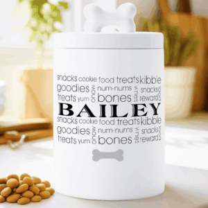 Ceramic Pet Treat Jar – Personalized with your pet’s name