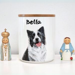 Handmade Ceramic Pet Urn – Personalized Portrait Cremation Jar