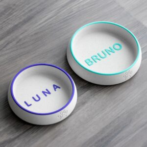 Personalized Handcrafted Ceramic Pet Bowl with Non-Slip Base